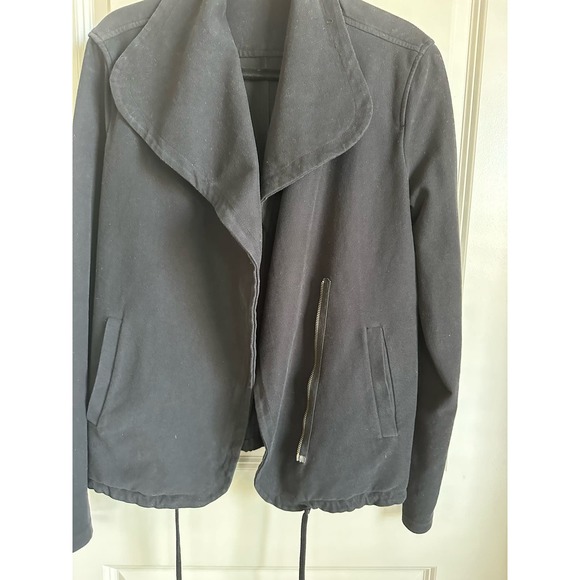 Standard James Perse Twill Moto Jacket Black Sz. 3(JP) Large - Picture 4 of 10